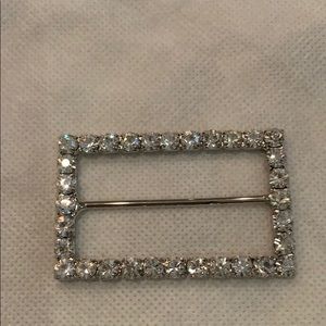 Crystal rectangle buckle 5 cm